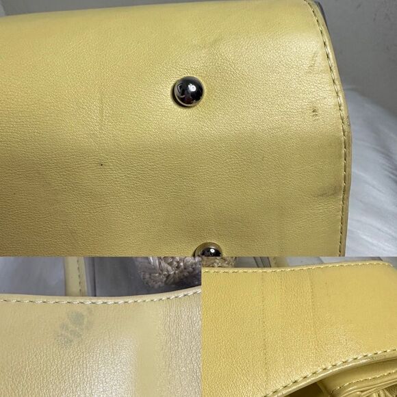 💯Authentic Chanel  PVC Yellow Leather Raffia Shopping Tote🍀 - Picture 11 of 17